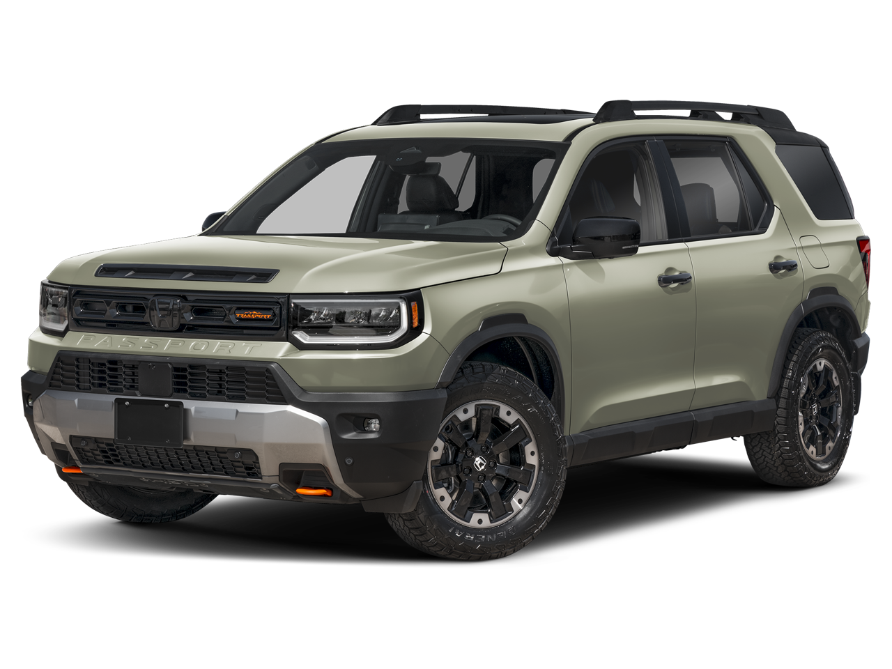 2026 Honda Passport TrailSport Elite in Ash Green Metallic — front three-quarter view