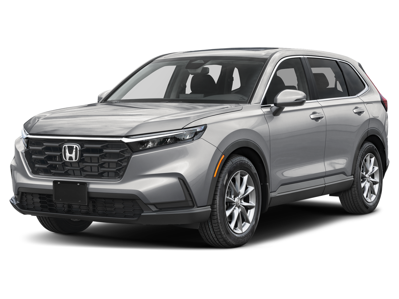 2026 Honda CR-V EX in Solar Silver Metallic — front three-quarter view