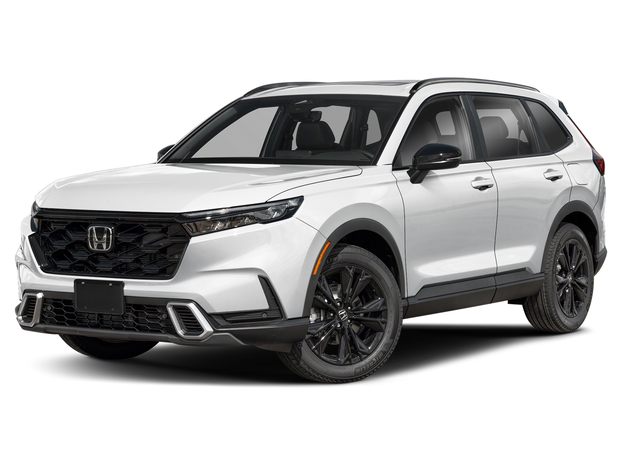 2026 Honda CR-V Hybrid Sport Touring in Platinum White Pearl — front three-quarter view