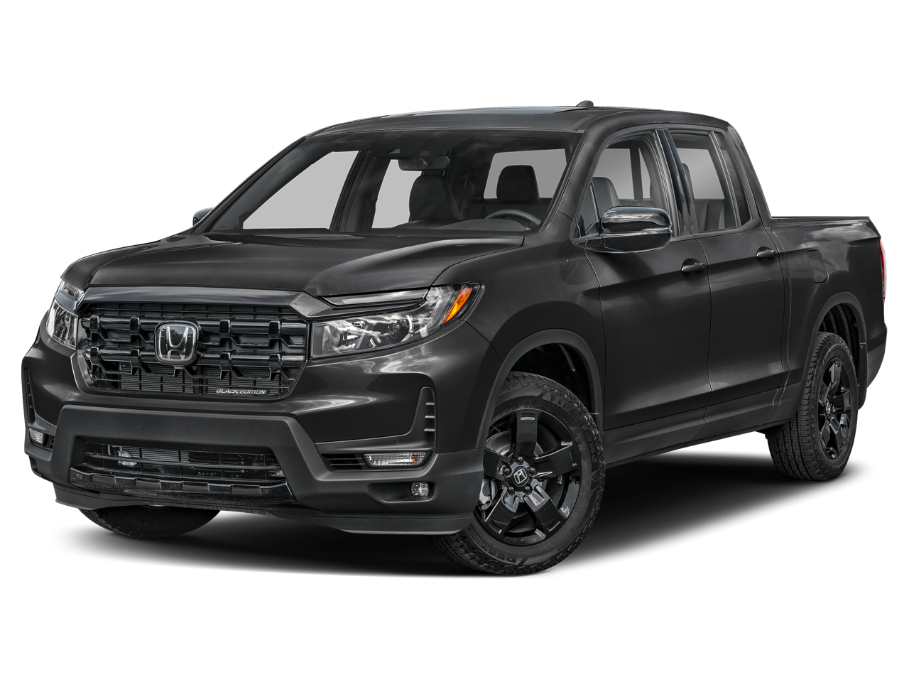 2026 Honda Ridgeline Black Edition in Crystal Black Pearl — front three-quarter view