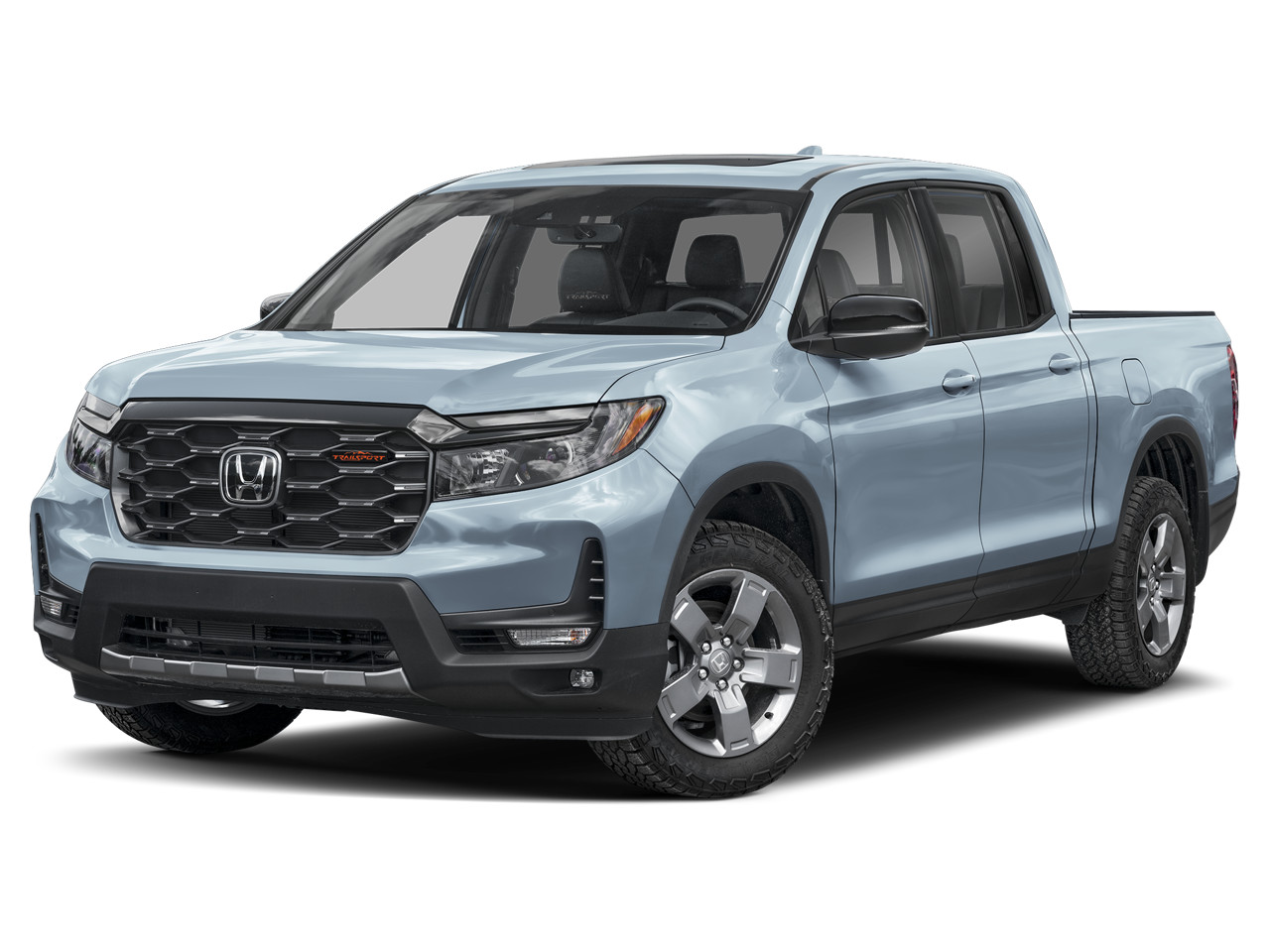 2026 Honda Ridgeline TrailSport in Sonic Gray Pearl — front three-quarter view