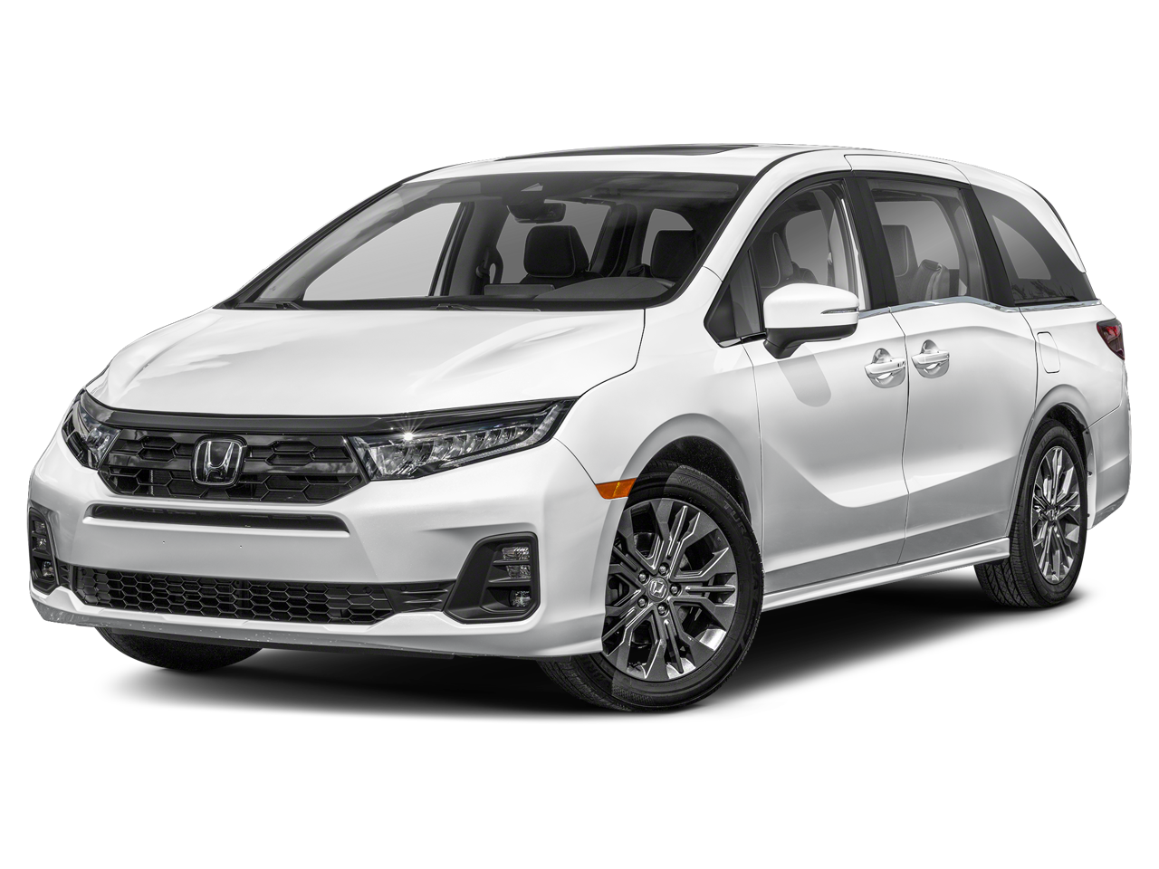 2026 Honda Odyssey Touring in Platinum White Pearl — front three-quarter view