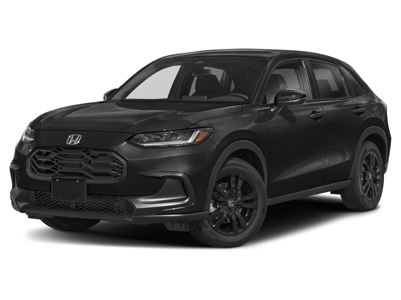 2027 Honda HR-V Sport in Crystal Black Pearl — front three-quarter view