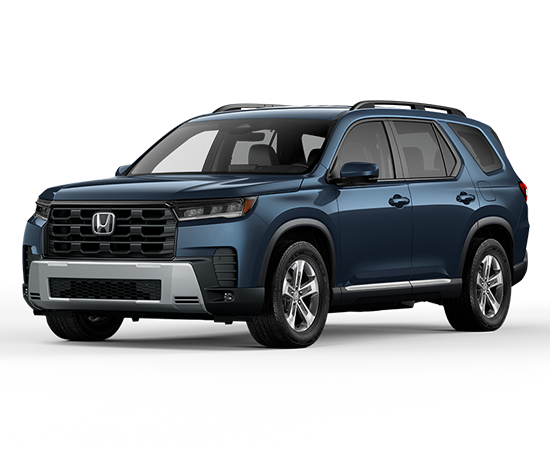 2026 Honda Pilot AWD EX-L in Smoke Blue Pearl — front three-quarter view